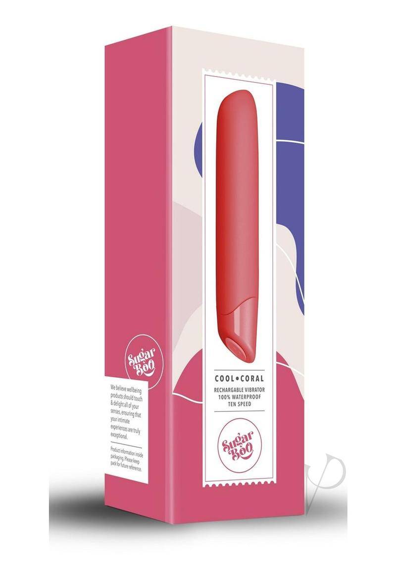 Sugar Boo Cool Coral Rechargeable Silicone Vibrator - Fuchsia - Chambre Rouge