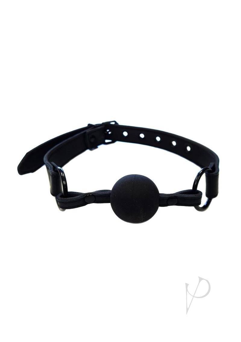 Rouge Leather Ball Gag - Black - Chambre Rouge