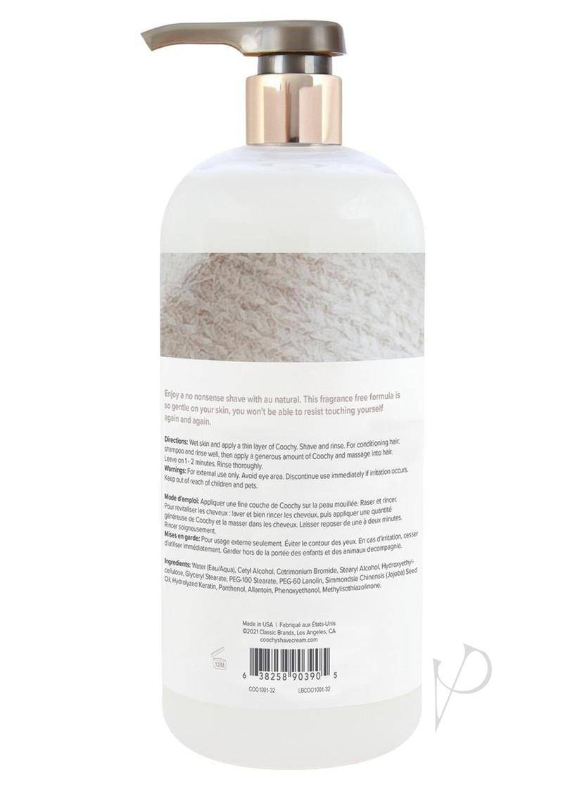 Coochy Shave Cream Au Natural 32oz - Chambre Rouge