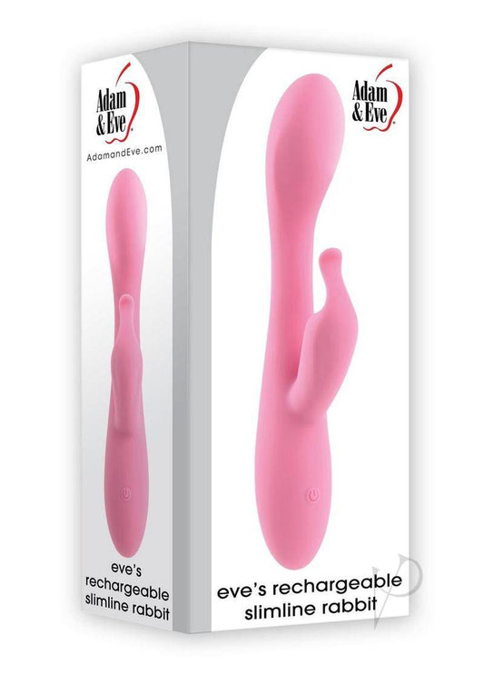 Adam & Eve Eve's Rechargeable Slimline Rabbit - Pink - Chambre Rouge