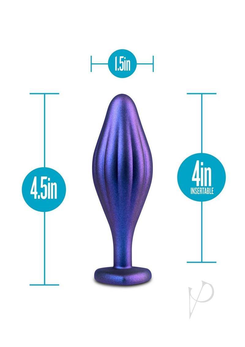 Anal Adventures Matrix Wavy Bling Silicone Plug - Sapphire Blue - Chambre Rouge