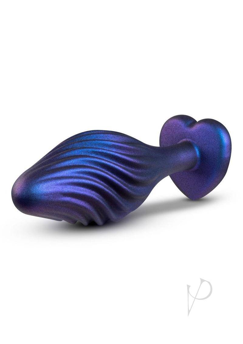 Anal Adventures Matrix Swirling Bling Silicone Plug - Sapphire Blue - Chambre Rouge