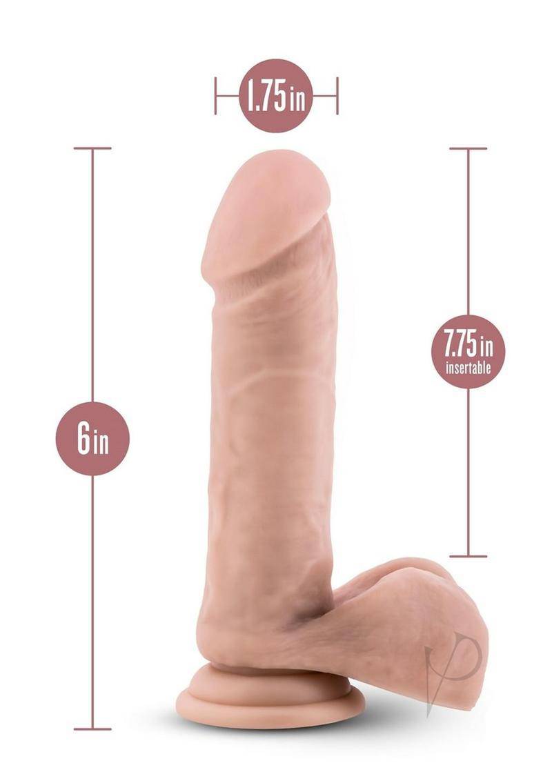 Dr. Skin Silicone Dr. Beckham Rechargeable Thumping Dildo with Remote Control 7in - Vanilla - Chambre Rouge