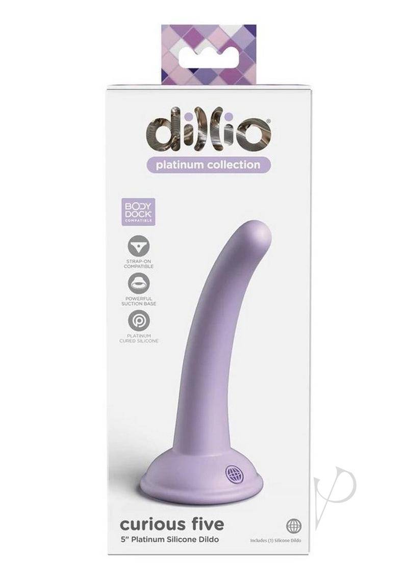 Dillio Platinum Curious Five Silicone Dildo 5in - Lavender - Chambre Rouge