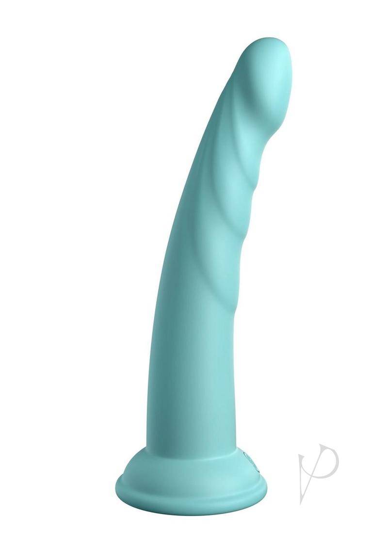 Dillio Platinum Slim Seven Silicone Dildo 7in - Teal - Chambre Rouge