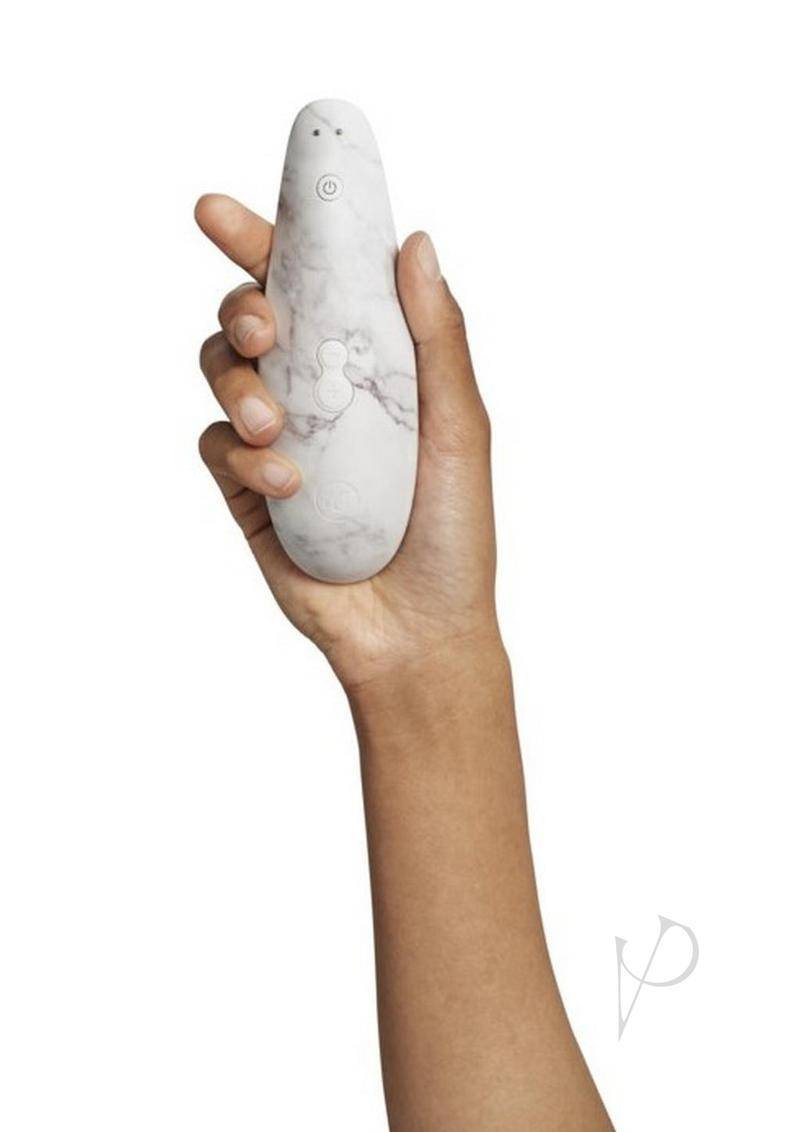 Womanizer Marilyn Monroe Special Edition Rechargeable Clitoral Stimulator - White Marble - Chambre Rouge