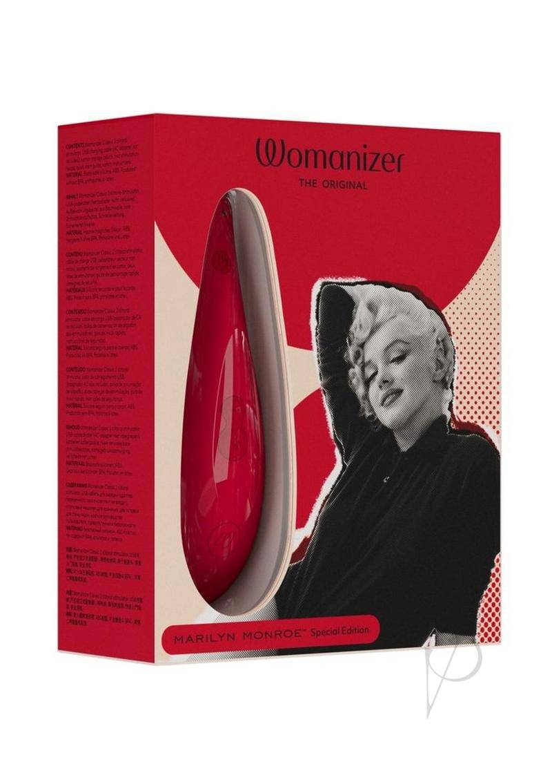 Womanizer Marilyn Monroe Special Edition Rechargeable Clitoral Stimulator - Vivid Red - Chambre Rouge