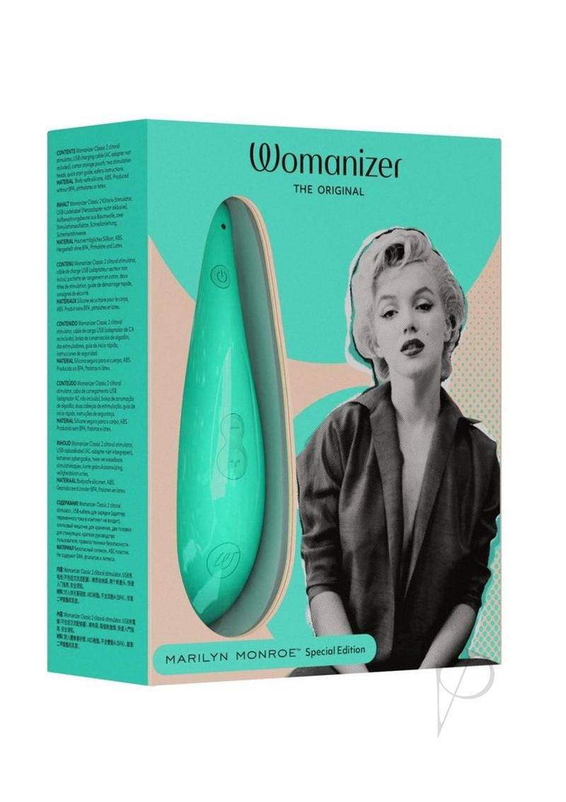 Womanizer Marilyn Monroe Special Edition Rechargeable Clitoral Stimulator - Mint - Chambre Rouge