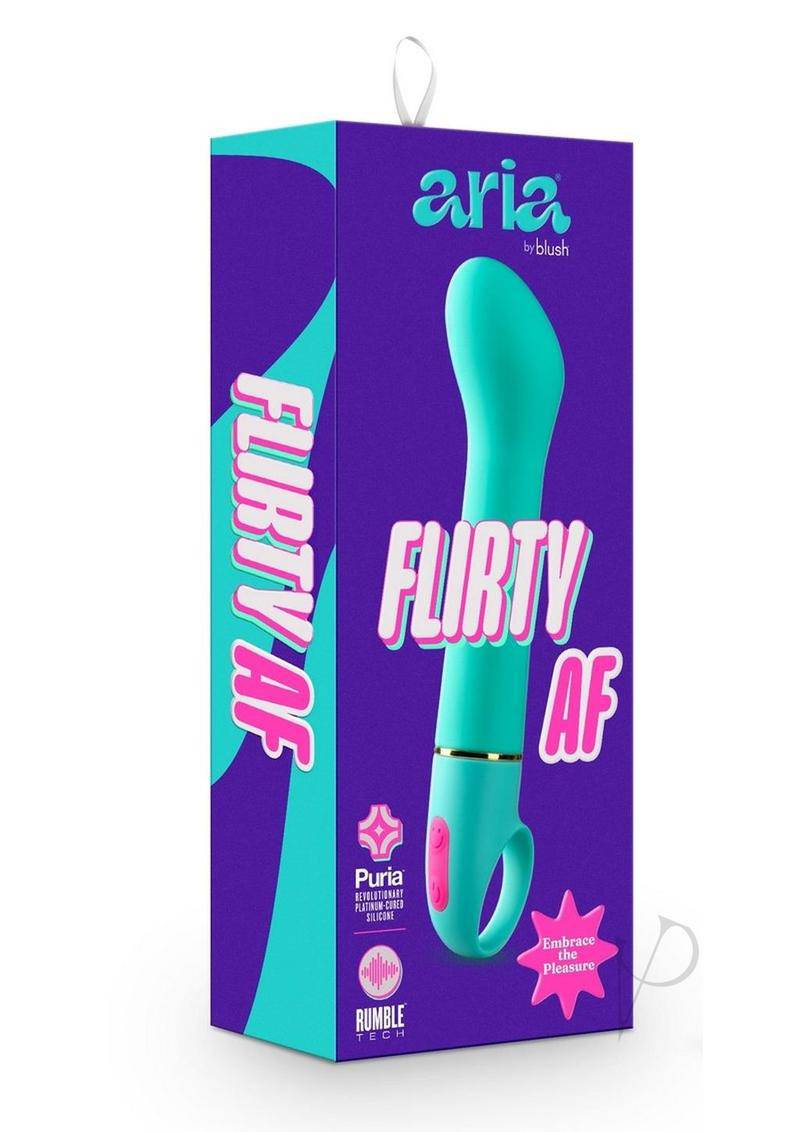 Aria Flirty AF Silicone Vibrator - Teal - Chambre Rouge