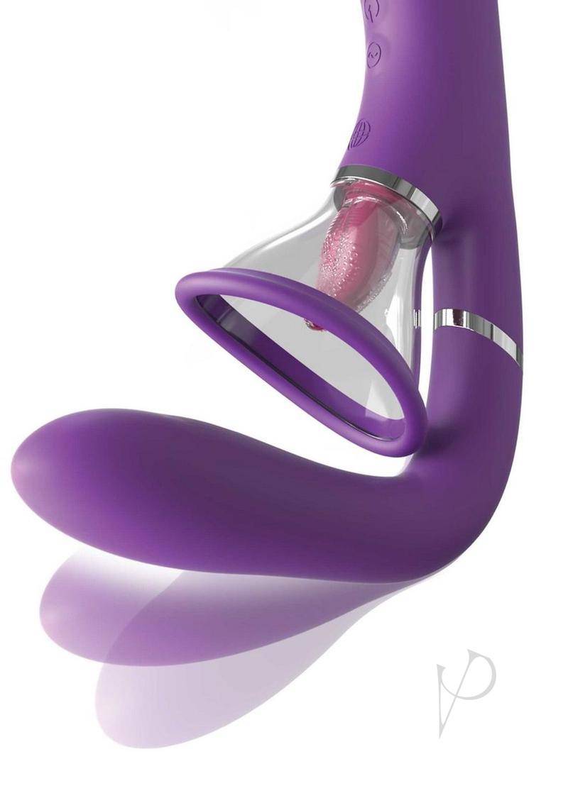 Fantasy For Her Ultimate Pleasure Pro Rechargeable Silicone Vibrator - Purple/Clear - Chambre Rouge