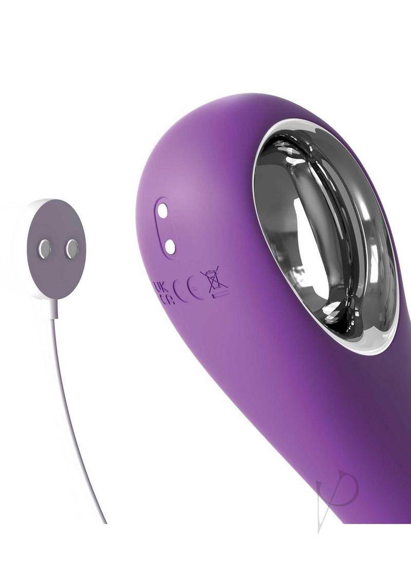 Fantasy For Her Ultimate Pleasure Pro Rechargeable Silicone Vibrator - Purple/Clear - Chambre Rouge