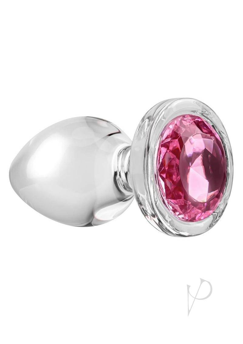 Adam & Eve Pink Gem Glass Plug - Large - Chambre Rouge