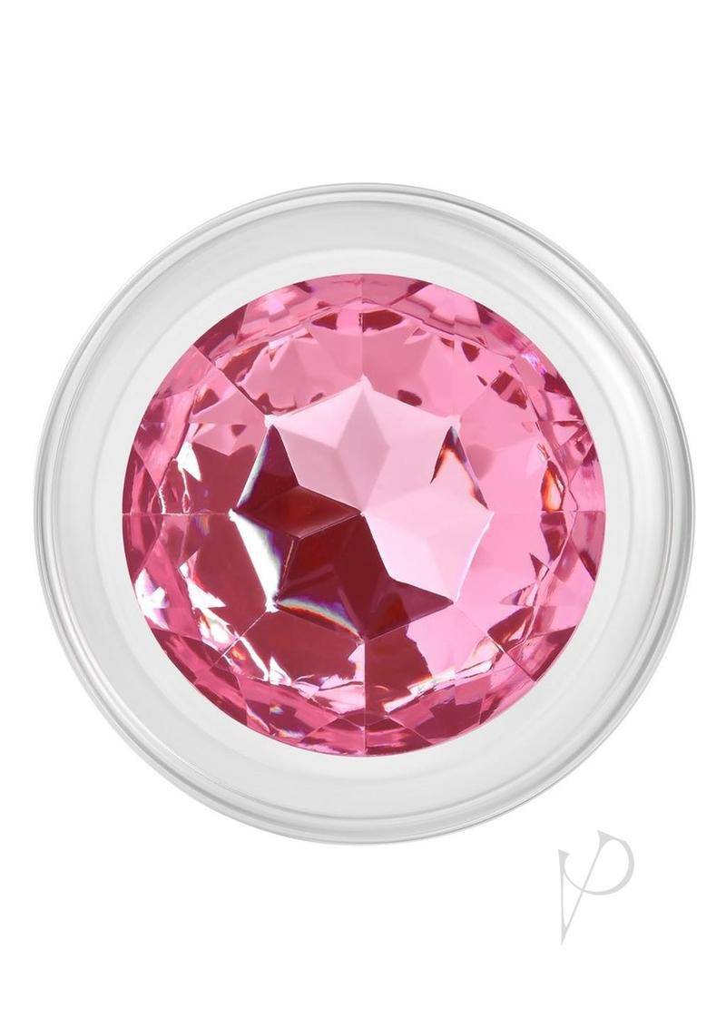 Adam & Eve Pink Gem Glass Plug - Large - Chambre Rouge