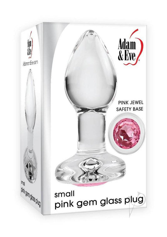 Adam & Eve Pink Gem Glass Plug - Small - Chambre Rouge