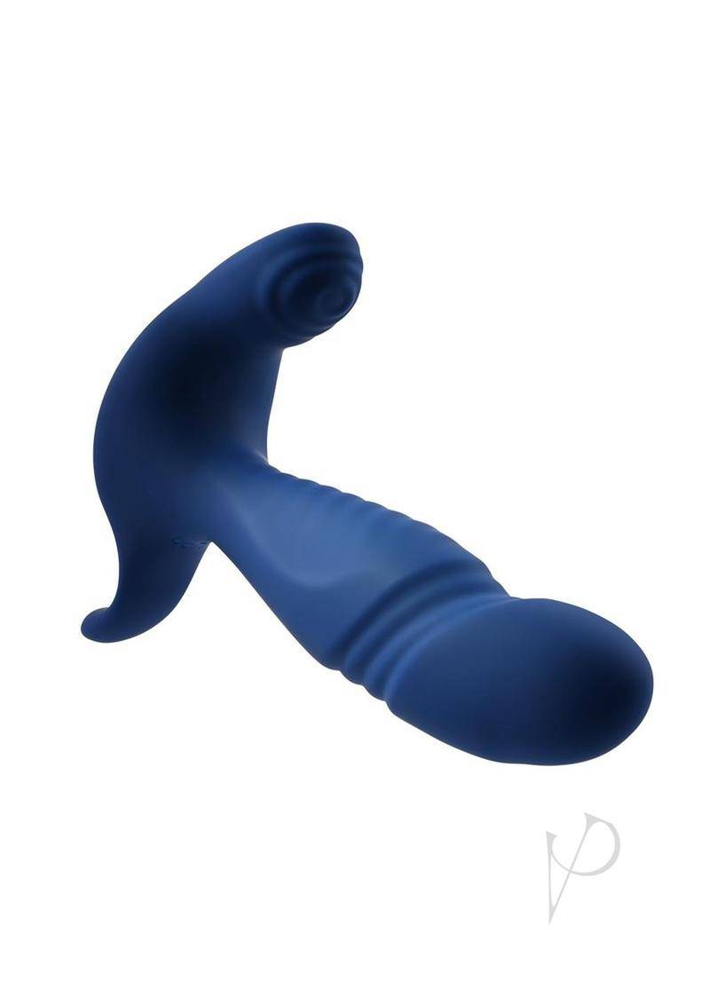 Gender X True Blue Rechargeable Silicone Thrusting Anal Vibrator - Blue - Chambre Rouge