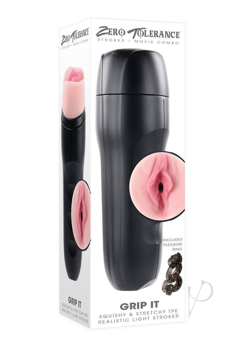 Zero Tolerance Grip It Realistic Pussy Stroker - Vanilla - Chambre Rouge