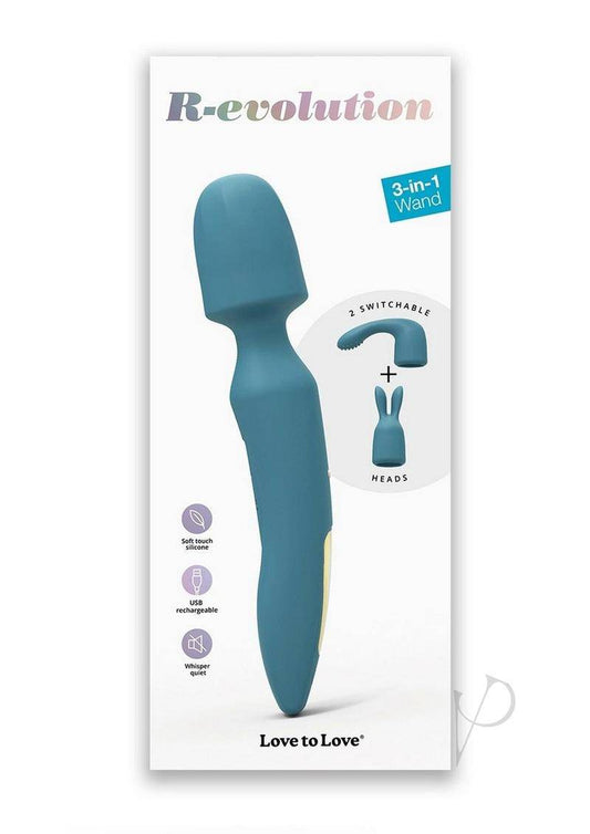 R-evolution Rechargeable Silicone Rabbit Vibrator - Teal Me - Chambre Rouge