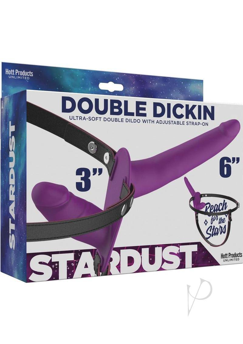 Stardust Double Dickin Silicone Double Dildo Strap-On - Purple - Chambre Rouge