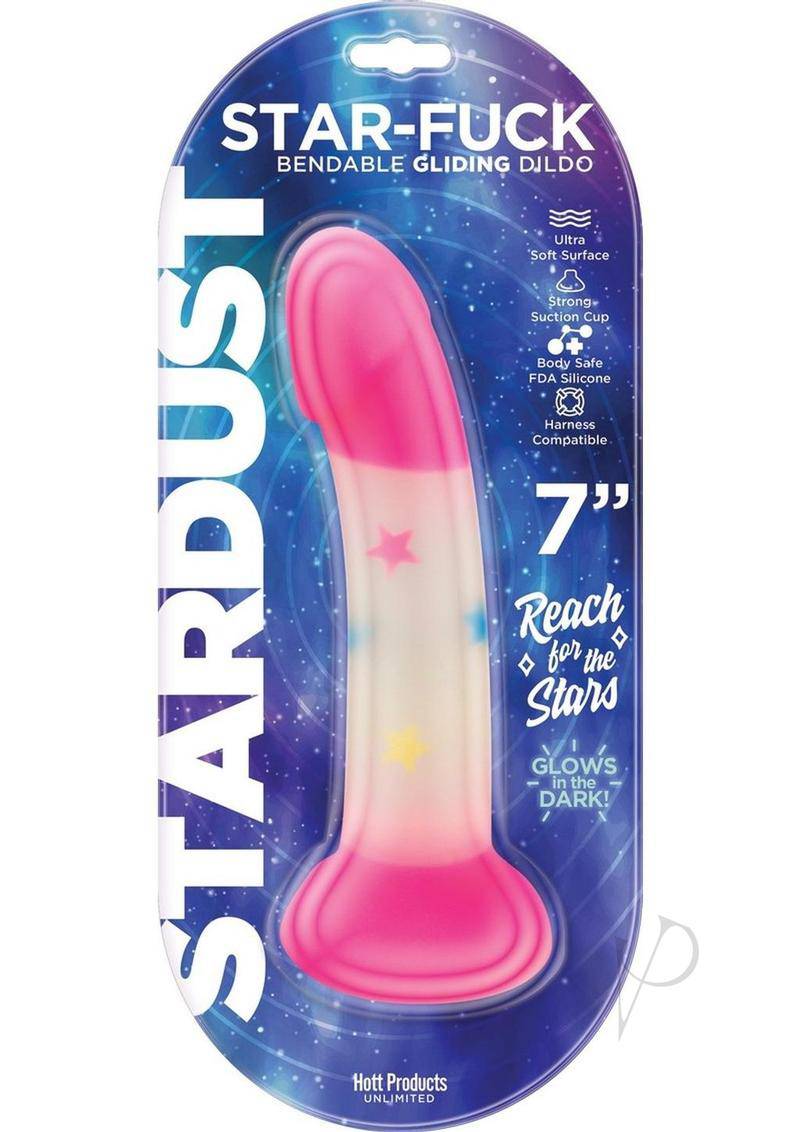 Stardust Star Fuck Silicone Dildo - Pink/White - Chambre Rouge