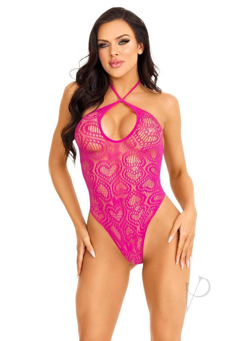 Seamless Heart Halter Teddy Os Mag-0