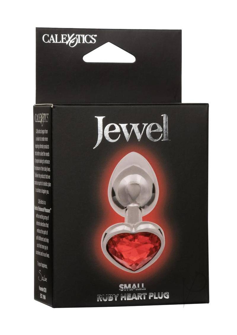 Jewel Small Ruby Heart Plug Red-0