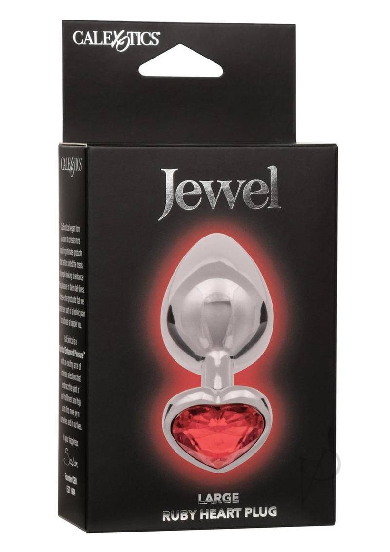 Jewel Large Ruby Heart Plug Red-0