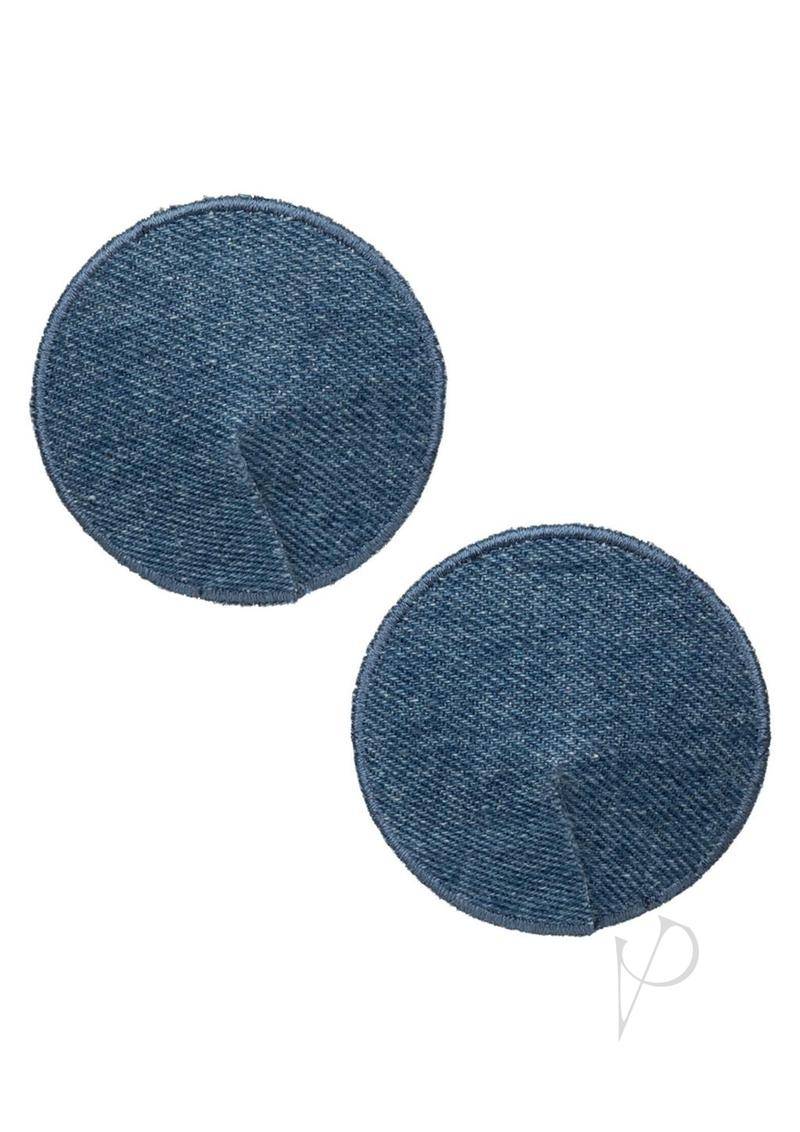 Ride Em Premium Denim Coll Round Pasties-1