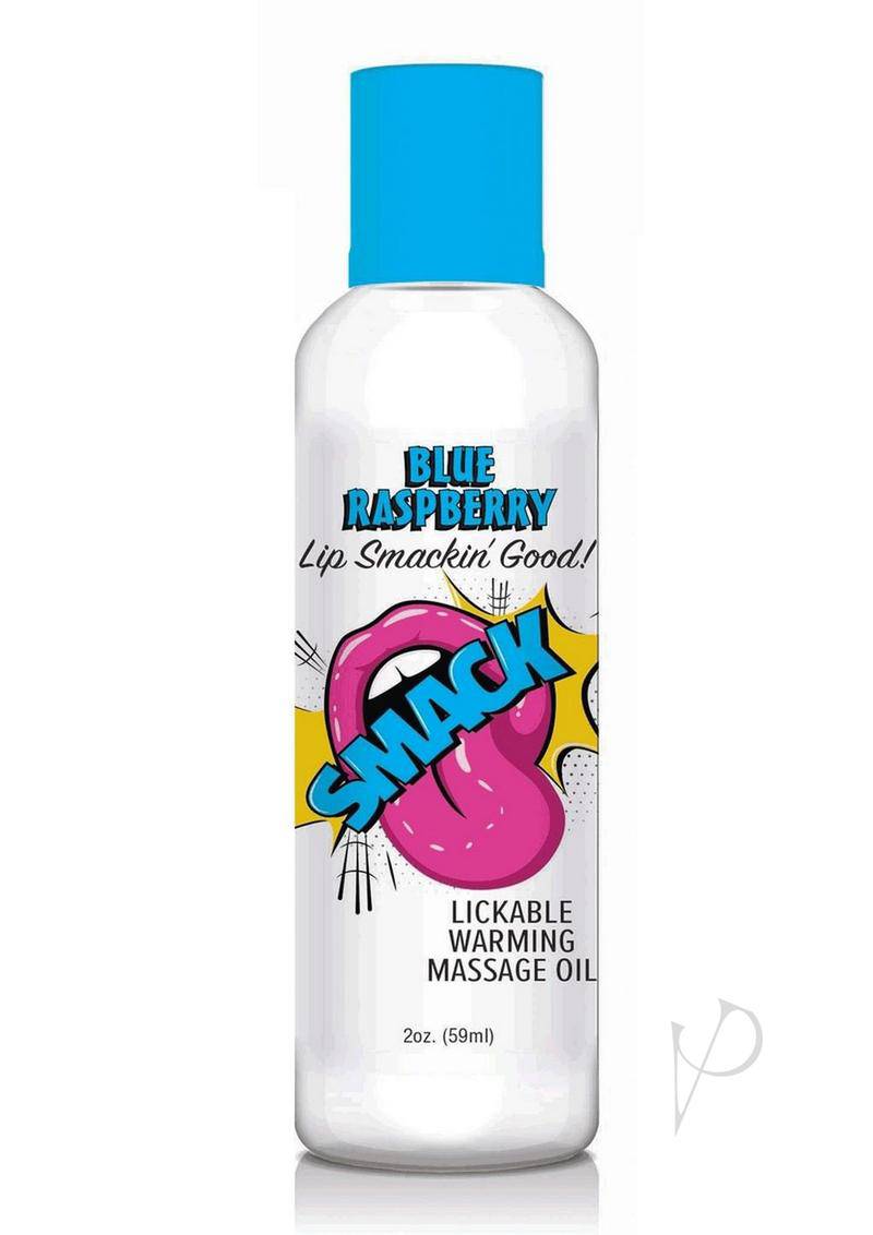 Smack Massage Oil Blue Raspberry 2oz-0