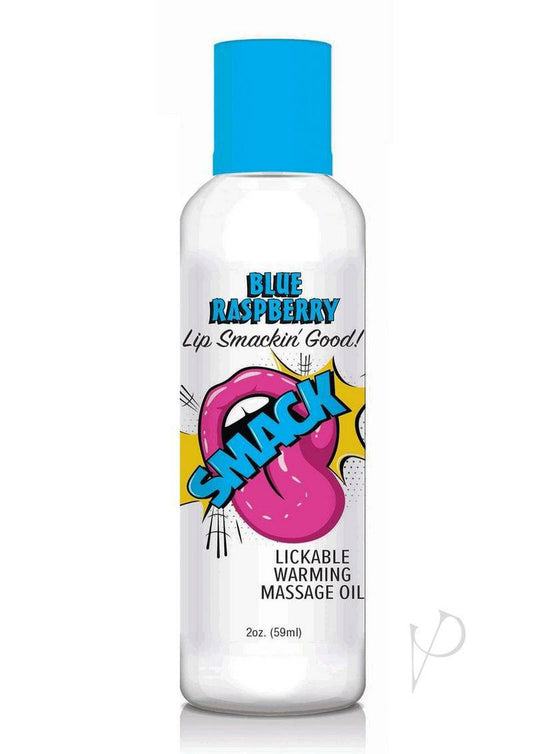 Smack Massage Oil Blue Raspberry 2oz-0