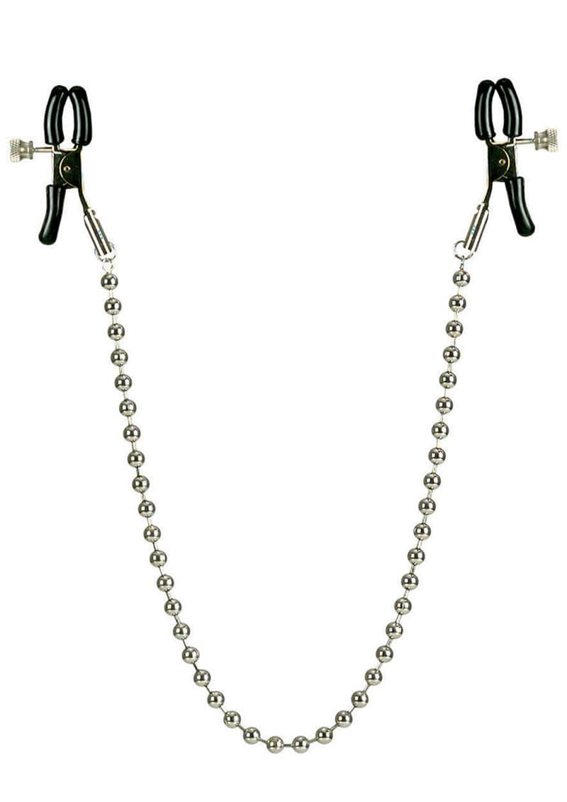 Nipple Clamps - Silver Beaded - Chambre Rouge