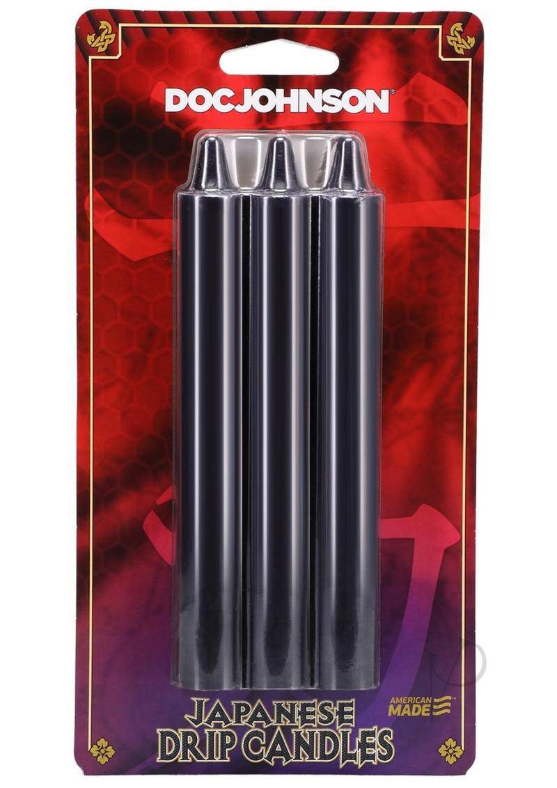 Japanese Drip Candles 3pk Black - Chambre Rouge