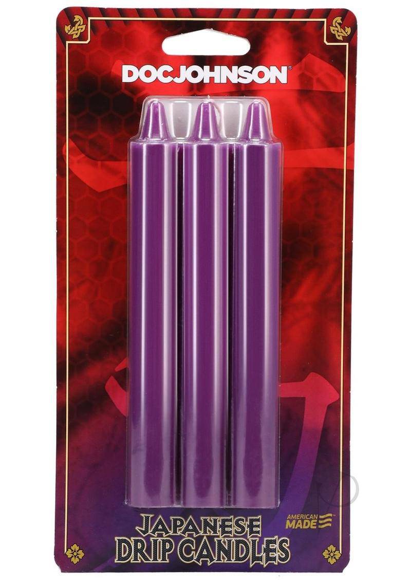 Japanese Drip Candles 3pk Purple - Chambre Rouge